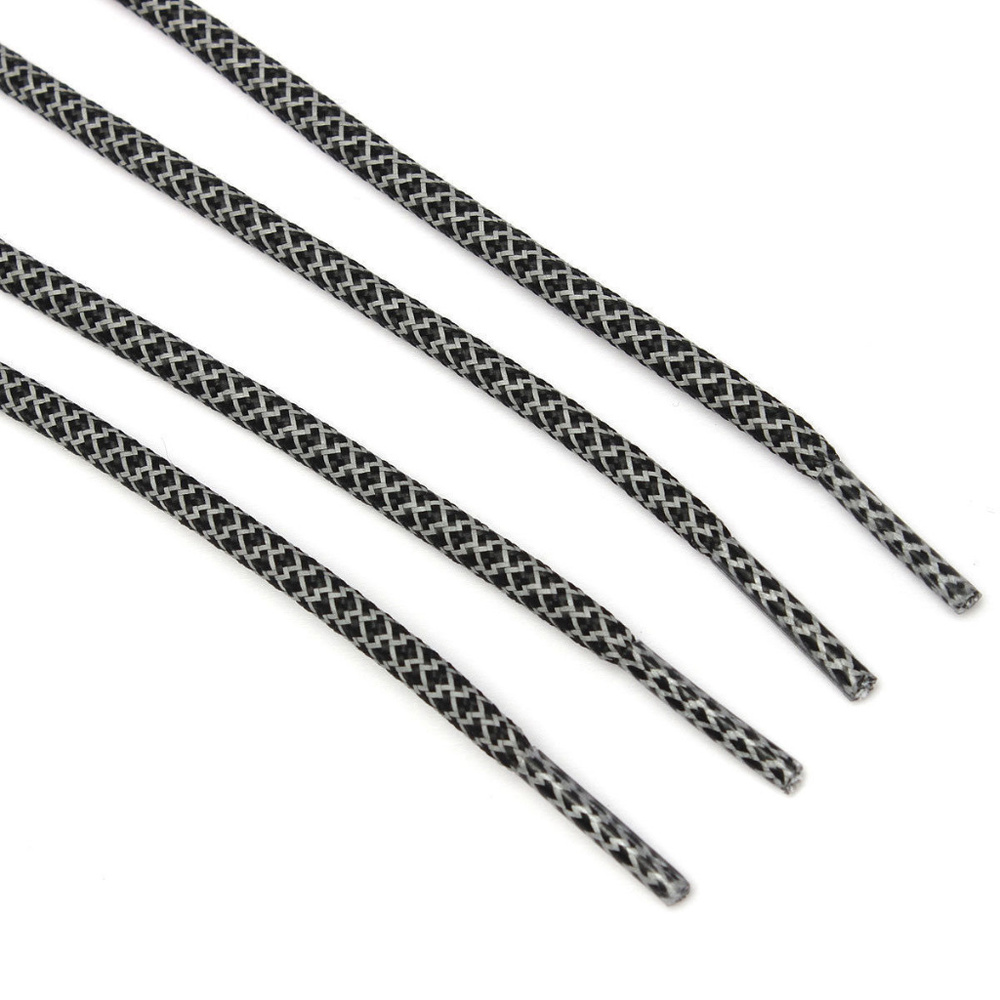3M Reflective 49" inch Black Round Rope Shoelaces - Picture 3 of 4